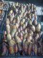 Gefrorene geröstete Süßkartoffel