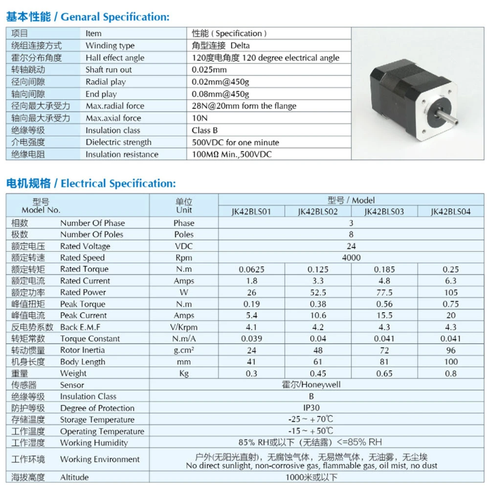 24mm 57mm 24 Volt 48volt 3 Phase Brushless Gear Motor Brushless DC BLDC Electric Motor Power 30W-300W Servo Motor