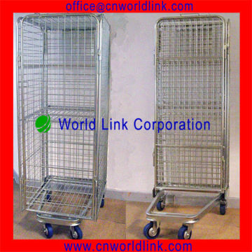 Warehouse Steel Roll Container Roll Cage