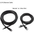 Câble Ethernet ultra-mince Snagless Cat6 en noir