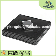 Leather Coaster Set with Bottle Opener