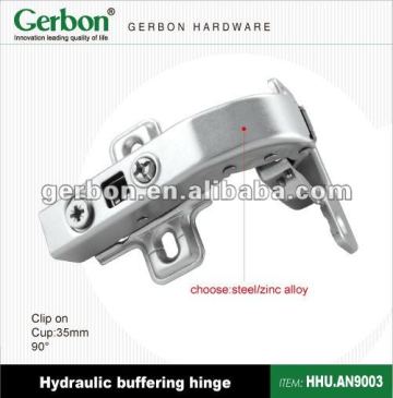 90 degrees clip-on hydraulic buffering hinge