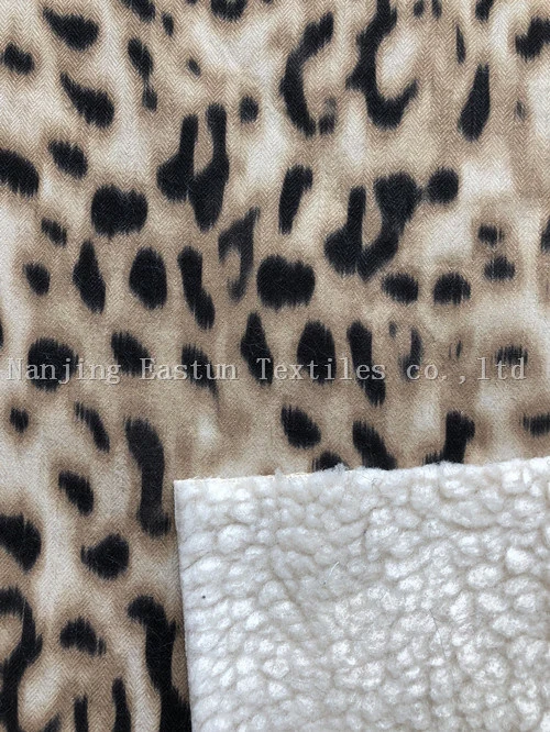 Bonded Lambs Wool Knitting Fabric Suede Bonded Fur Es20131213-9