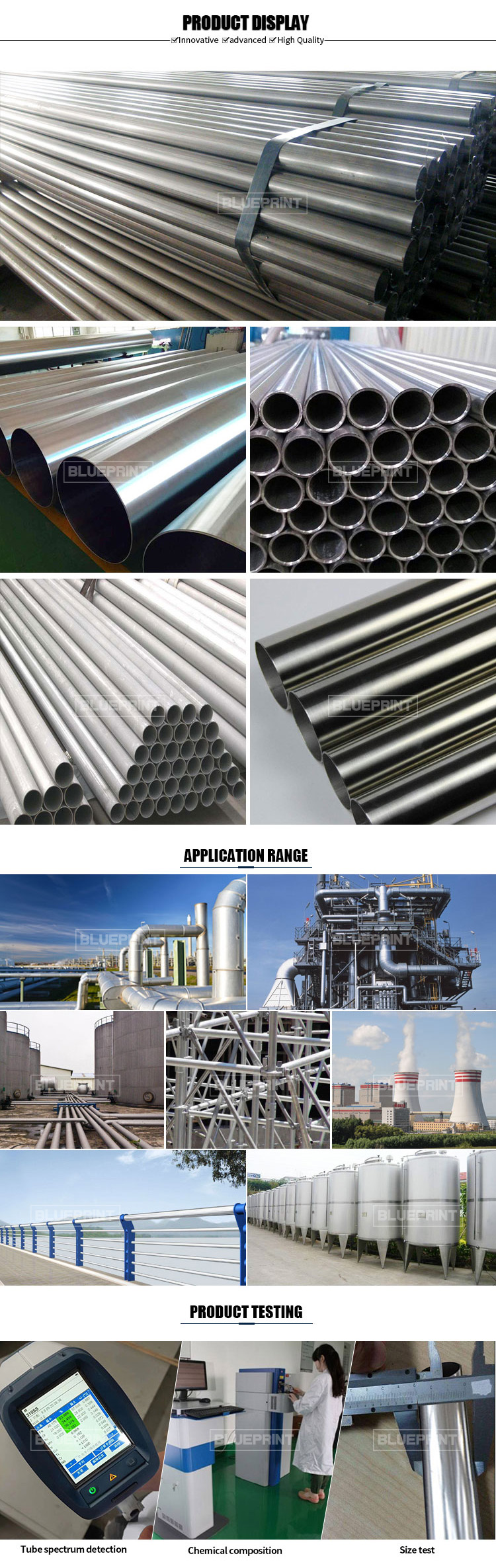 Hot Sale 304 Stainless Steel Round Pipe SS316L Pipe for Construction