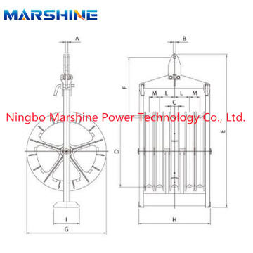 Heavy Duty Wire Rope Four Bundled Conductor Blocks