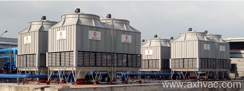 Cooling tower for HVAC air conditioning system