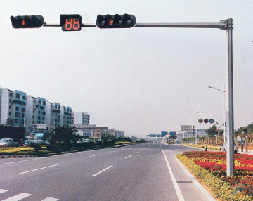 Octagonal Galvanized CCTV Traffic Signal Camera Steel Pole