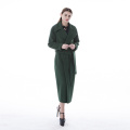 Fashionable green cashmere coat