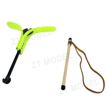 Sky Troop Catapult Launched Helicopter Bat Flyer Catapult Glider Flying Toy Rubber Toys