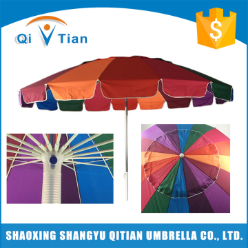 Polyester fabric Colorful cheap beach umbrellas