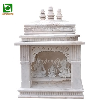 Small Marble Temple Sculpture with Buddha in India