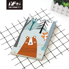 Custom forest animal friend style A5 cute vertical spiral coil notebook hardcover diary