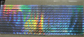 Tarjeta del rasguño del holograma y láser rayar código