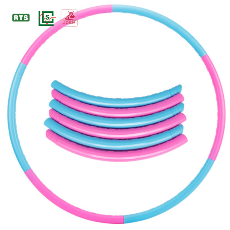 6 sections of customizable logo logo detachable children's PE Amazon hot sale kids hula ring