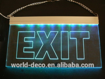 Custom led acrylic neon exit sign / emergent exit sign made in China