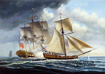 boat and sea painting