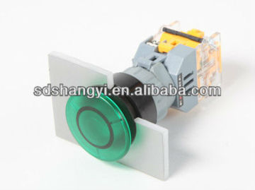 30mm green illuminated mushroom push button switch