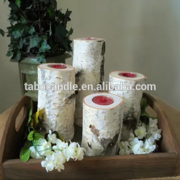 2015 new products candle holder/natural wood candle holder