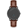 Trendy Winding Lug Genuine Leather Band Minimalist Watch Quartz