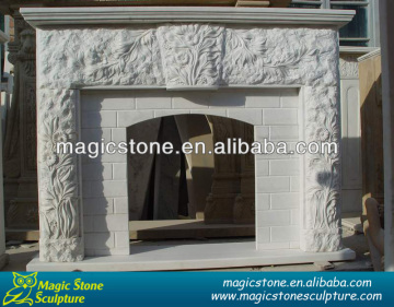 white marble electric fireplac for your home
