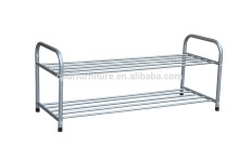 cheap metal U-shape tube combined wire shoe rack