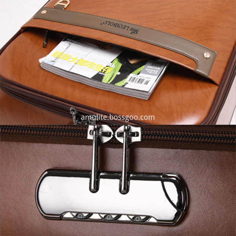 Safe Lock Pu Luggage