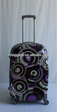 ABS + PC film luggage 360 degree rotational wheels/ unique luggage