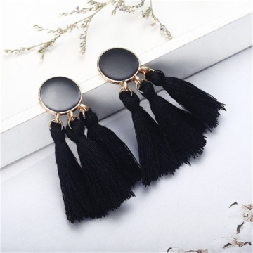 Black Tassel Earrings On Sale