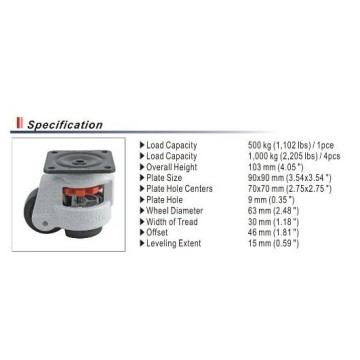 Ruedas de goma Capacidad de carga de alta calidad 80F SP