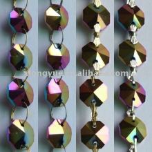 wholesale New desigh Fashion Crystal Beads Chains For Interior Decoration beautiful Octagon glass beads chain