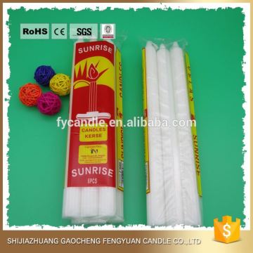 Chinese white utility fluted candle