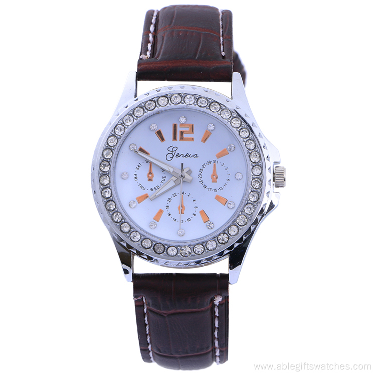 Hot Sale Man Leather Analog Quartz Wrist Watch