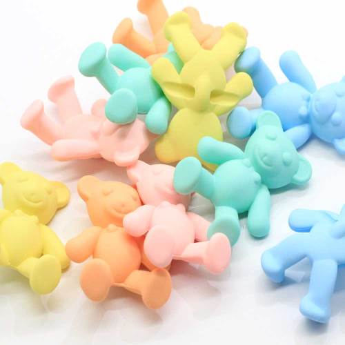 38mm Cute Cabochons 3D Resina opaca Orso Figurine Collana Charms Fai da te Scrapbooking Abbellimento Decorazione Craft