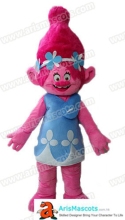 Trolls Poppy Mascot Costume, Cartoon Character Mascot outfit, fur mascots for kids party