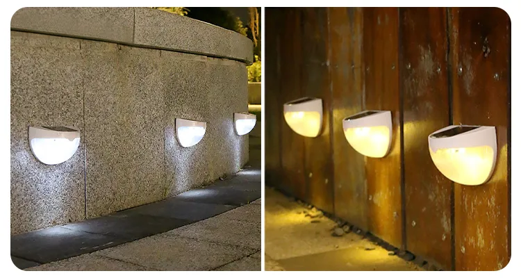 Solar-Powered Waterproof LED Wall Light for Nighttime Illumination