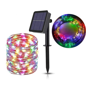Solar Blue String Lights - Outdoor Waterproof Christmas Lights Solar Copper Wire String Light