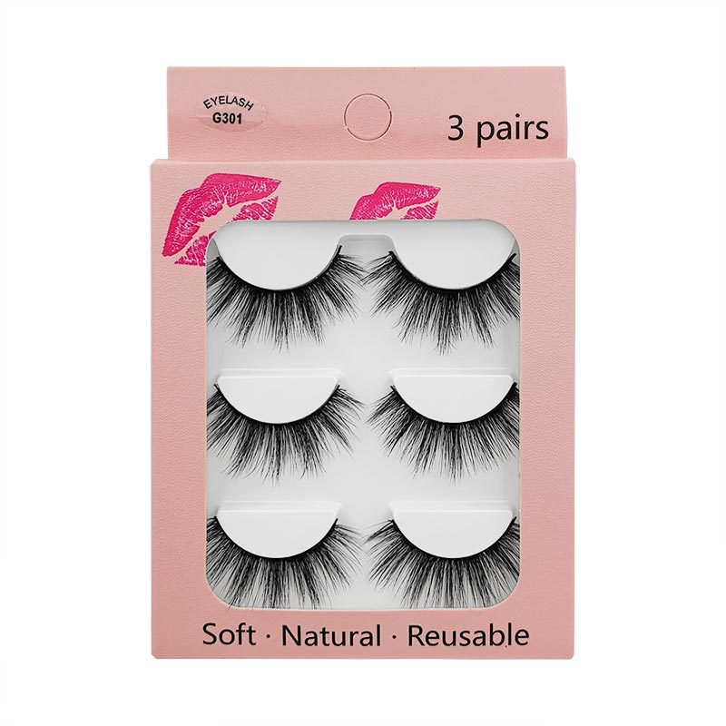 faux mink eyelashes 3d faux mink eyelashes box lashes natural wispy faux lashes wholesale