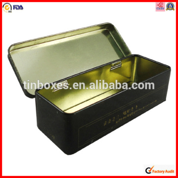 rectangle cake tin box with hinged lid