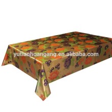 embossed double side golden table cloth/pvc table cover