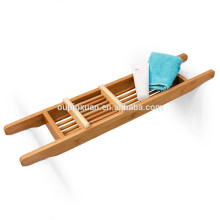 Bathtub Caddy With Soap towel Rack Bamboo bathroom rack