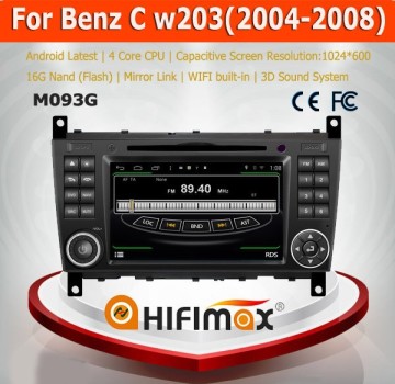 HIFIMAX Android 4.4.4 car radio dvd gps navigation system for W203 car stereo player for W203