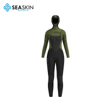 Seaskin Womens 5/4mm مقنعات نيوبريني المغطى بالملفقة