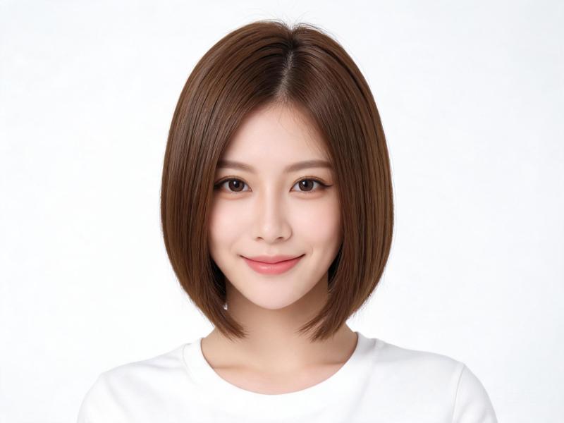 Medium Brown Bob Wig Lace Front Human Hair