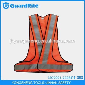 GuardRite Brand High Visibility Red Traffic Walking Safety Vest