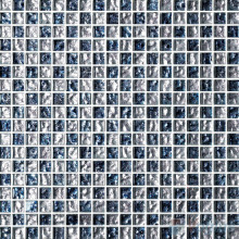 Blue Rough 15X15mm Gold Leaf Mosaic