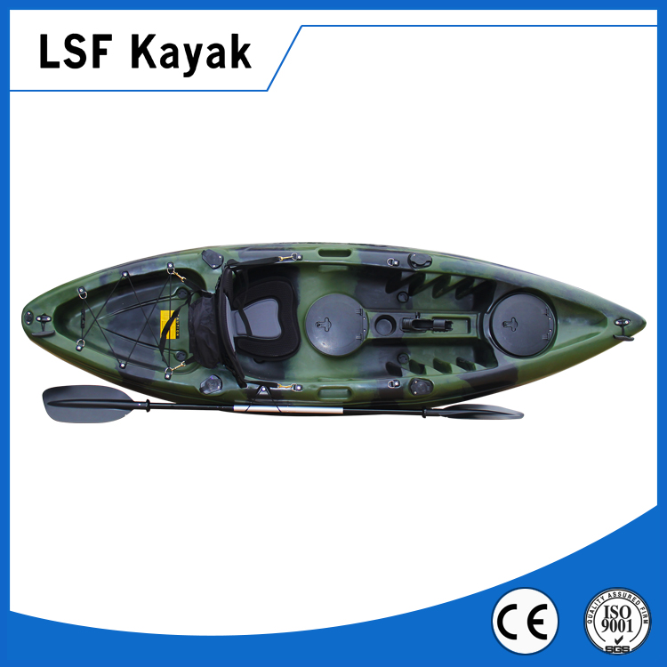 2020 China OEM wholesale cheap plastic clear single sea fishing kayak paddle boat for sale