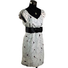 Ladies' printed dress without sleeves