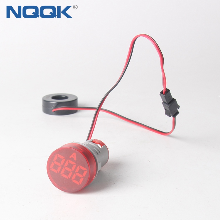 22mm 100A AC RED single phase LED indicator digital electric current ammeter indicator lamp