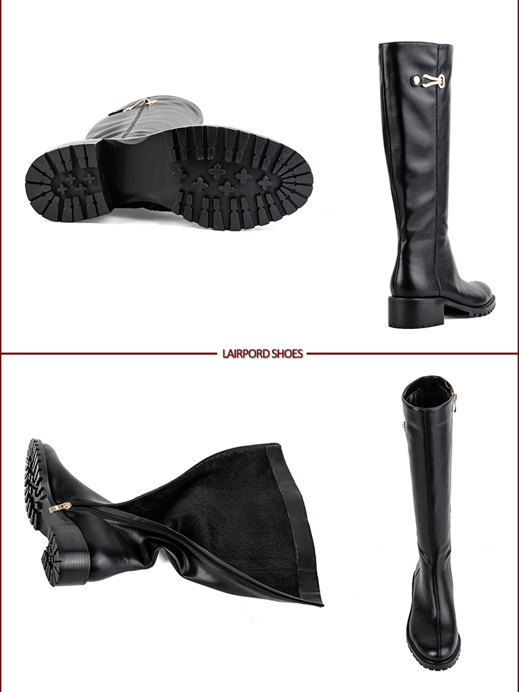 leather black women boots