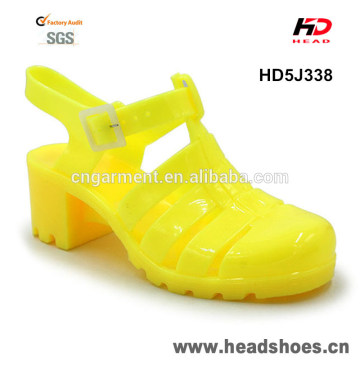 High Heel jelly sandals low price jelly sandals for lady